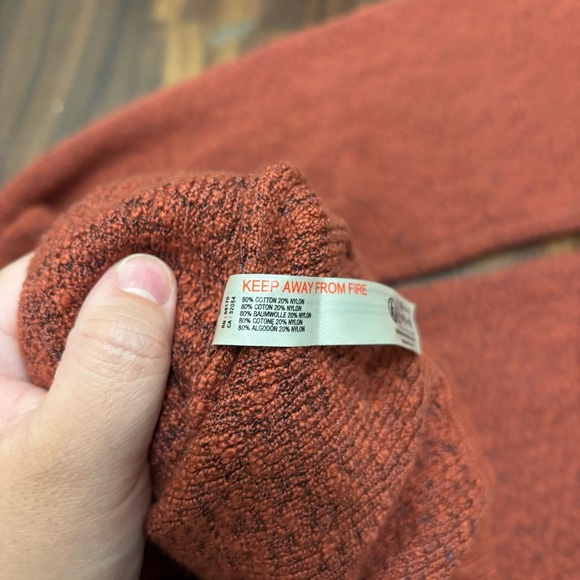 Free People FP Beach Sz Small Red Foldover Wide Leg Crop Pants - Picture 5 of 7